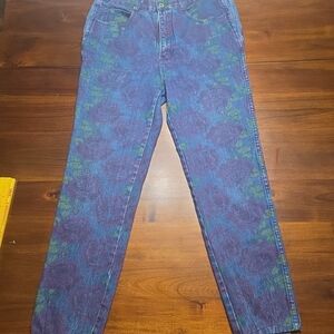 Vintage Jordache Rose Pattern Women's Pants 13/ Long
